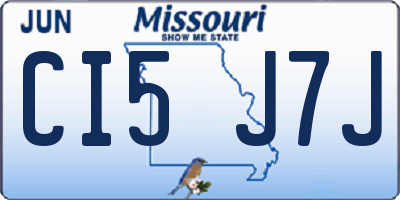 MO license plate CI5J7J