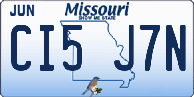 MO license plate CI5J7N