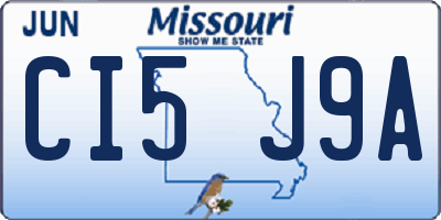 MO license plate CI5J9A