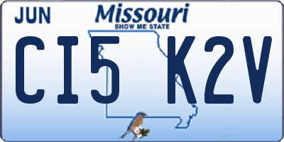 MO license plate CI5K2V
