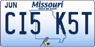 MO license plate CI5K5T