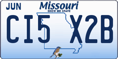 MO license plate CI5X2B