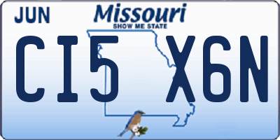 MO license plate CI5X6N