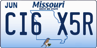 MO license plate CI6X5R