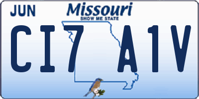 MO license plate CI7A1V