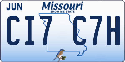 MO license plate CI7C7H