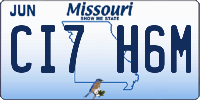 MO license plate CI7H6M