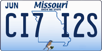 MO license plate CI7I2S