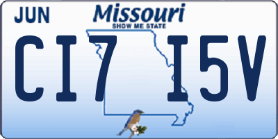 MO license plate CI7I5V