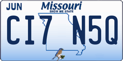 MO license plate CI7N5Q
