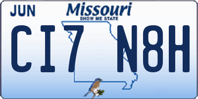 MO license plate CI7N8H