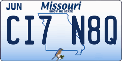 MO license plate CI7N8Q