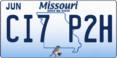 MO license plate CI7P2H