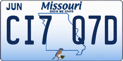 MO license plate CI7Q7D