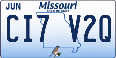 MO license plate CI7V2Q