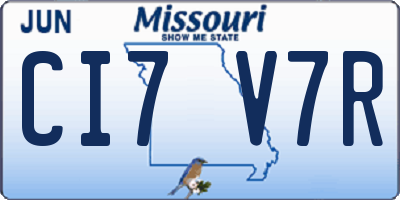 MO license plate CI7V7R