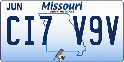 MO license plate CI7V9V