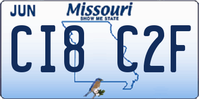 MO license plate CI8C2F