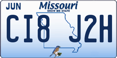 MO license plate CI8J2H