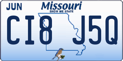 MO license plate CI8J5Q