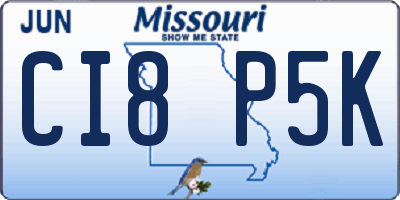 MO license plate CI8P5K