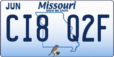 MO license plate CI8Q2F