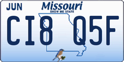 MO license plate CI8Q5F