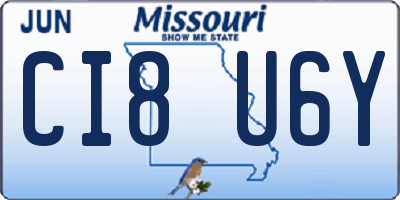 MO license plate CI8U6Y