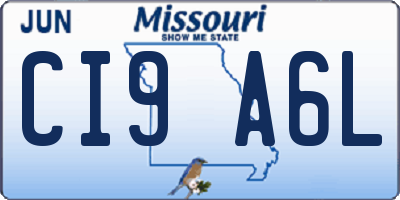 MO license plate CI9A6L