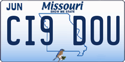 MO license plate CI9D0U
