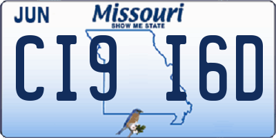 MO license plate CI9I6D