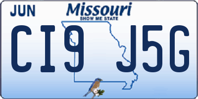 MO license plate CI9J5G