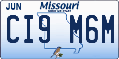 MO license plate CI9M6M
