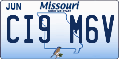MO license plate CI9M6V