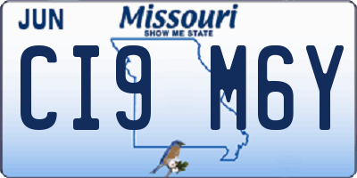 MO license plate CI9M6Y