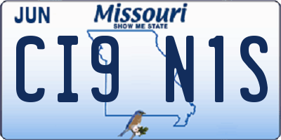 MO license plate CI9N1S