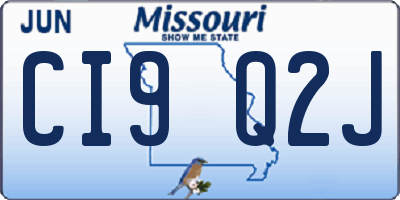 MO license plate CI9Q2J