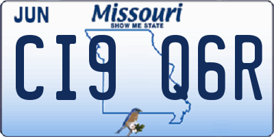 MO license plate CI9Q6R
