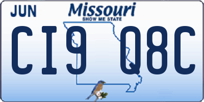 MO license plate CI9Q8C