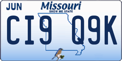 MO license plate CI9Q9K