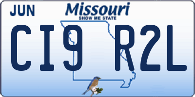 MO license plate CI9R2L