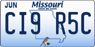 MO license plate CI9R5C