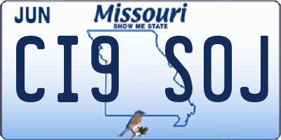 MO license plate CI9S0J