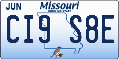MO license plate CI9S8E