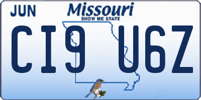 MO license plate CI9U6Z