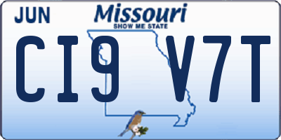 MO license plate CI9V7T