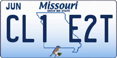 MO license plate CL1E2T