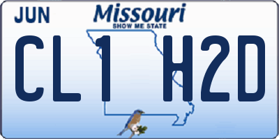MO license plate CL1H2D