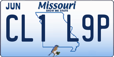 MO license plate CL1L9P