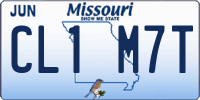 MO license plate CL1M7T